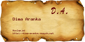 Dima Aranka névjegykártya